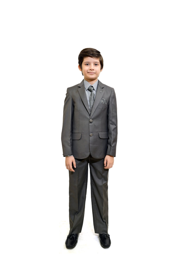 Boys 4-Piece Formal Suiting Set - Grey