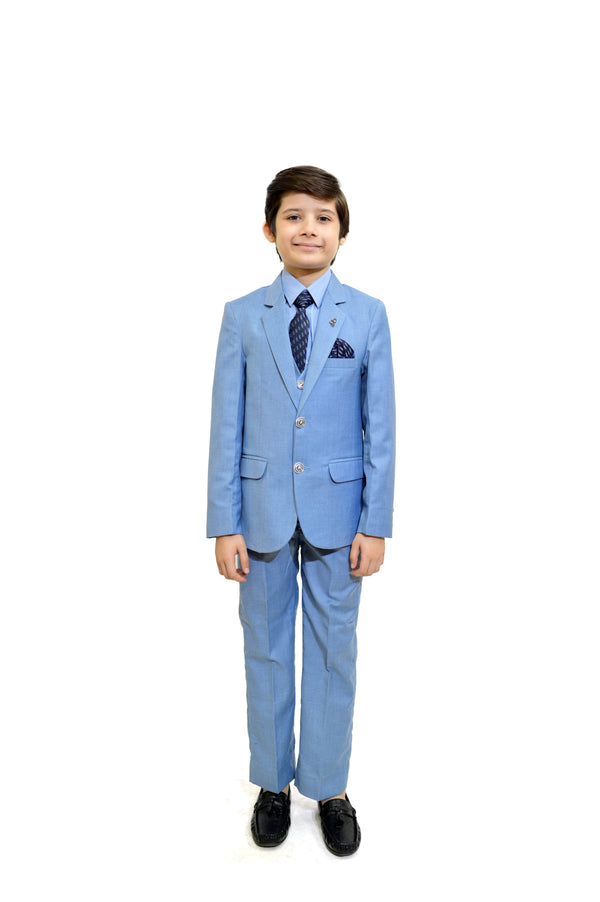 Boys 4-Piece Formal Suiting Set - Sky Blue
